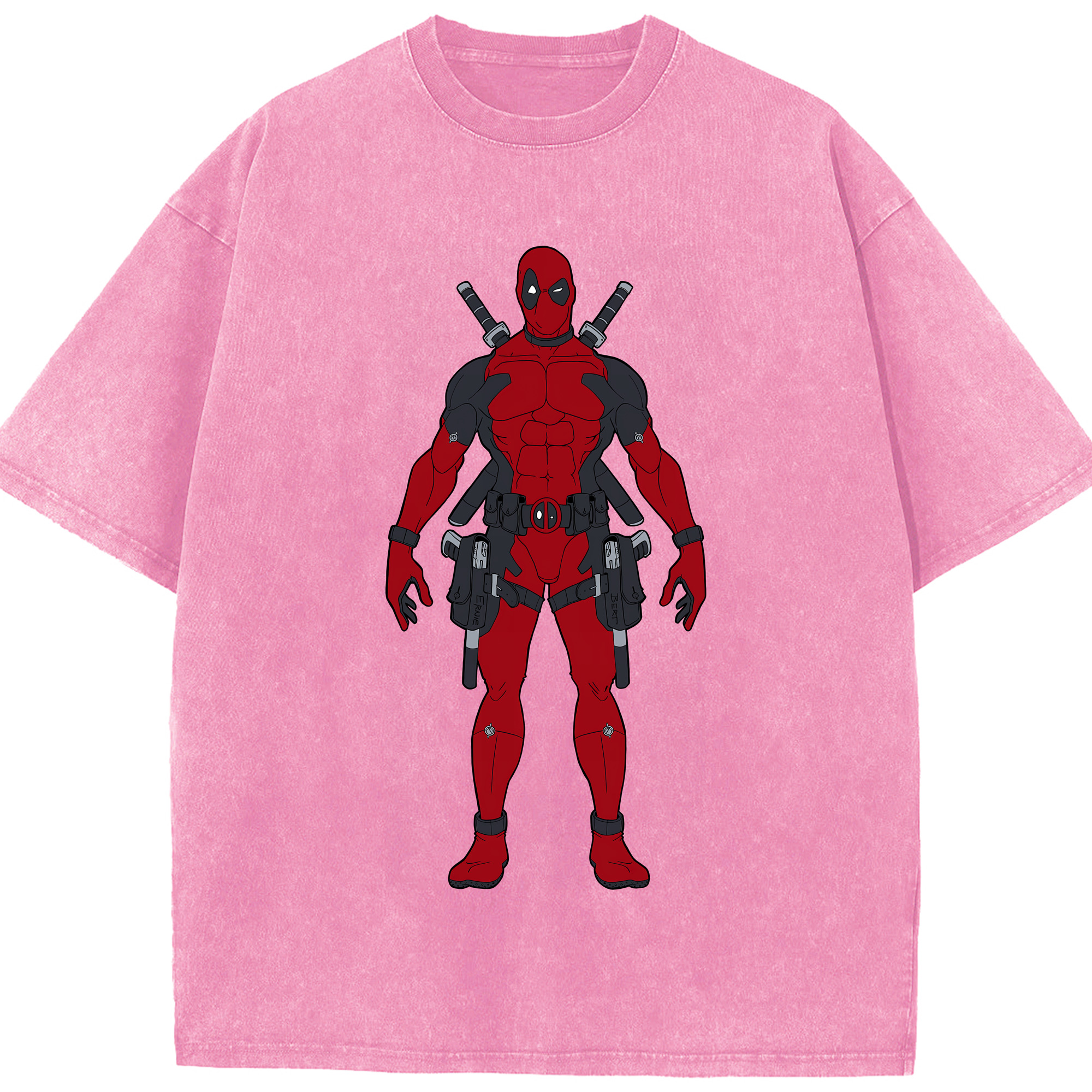 （画像用） Deadpool デッドプール 綿100% ヴィンテージ風 半袖Tシャツ（フロントプリント）